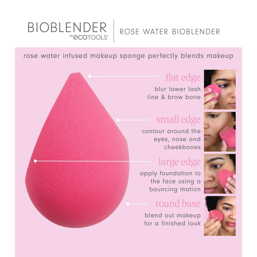 Ecotools - *Bioblender* - Esponja de maquiagem com água de rosas