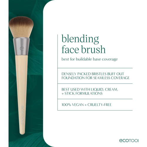 Ecotools - Pincel de base de maquiagem Blending Face Brush