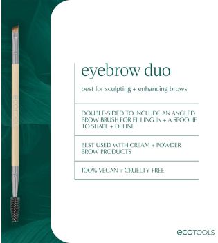 Ecotools - Duo de Pincéis para Sobrancelhas Eyebrow Duo