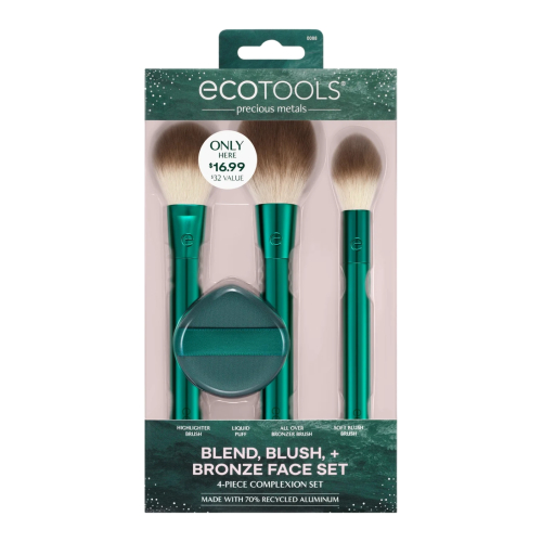 Ecotools - *Holidays* - Conjunto de pincéis Blend, Blush, + Bronze Face Set