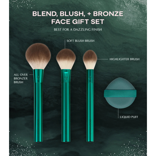 Ecotools - *Holidays* - Conjunto de pincéis Blend, Blush, + Bronze Face Set