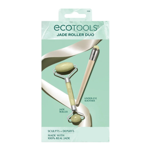 Ecotools - *Holidays* - Conjunto de rolo facial e rolo de contorno de olhos Jade Roller Duo