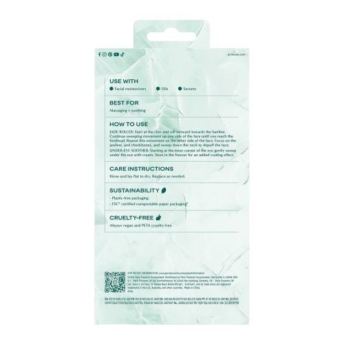 Ecotools - *Holidays* - Conjunto de rolo facial e rolo de contorno de olhos Jade Roller Duo