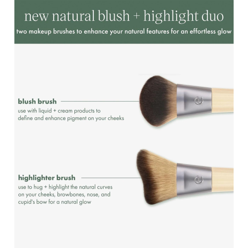 Ecotools - *New Natural* - Conjunto de pincéis Blush & Highlight Duo