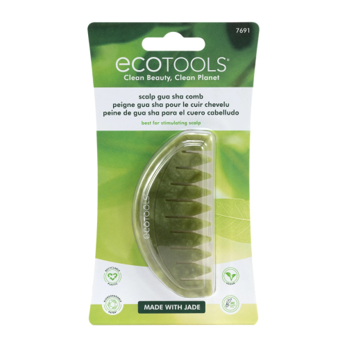 Ecotools - Pente Gua Sha para Couro Cabeludo Jade