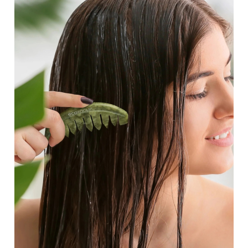 Ecotools - Pente Gua Sha para Couro Cabeludo Jade