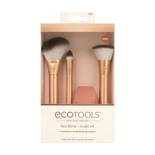 Ecotools - *Precious Metals* - Conjunto de 3 pincéis + Esponja