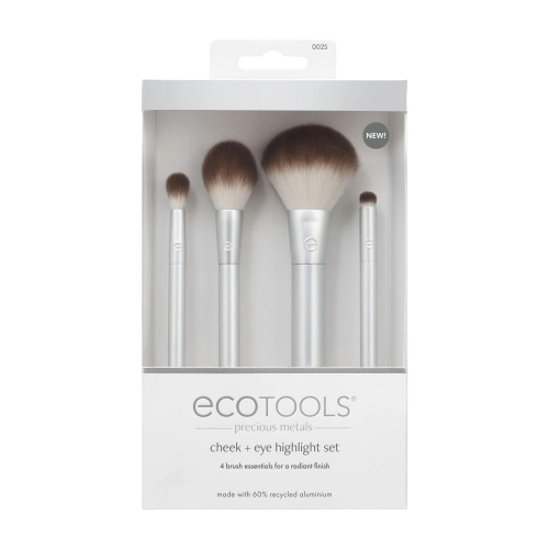 Ecotools - *Precious Metals* - Conjunto de 4 pincéis Cheek + Eye Highlight