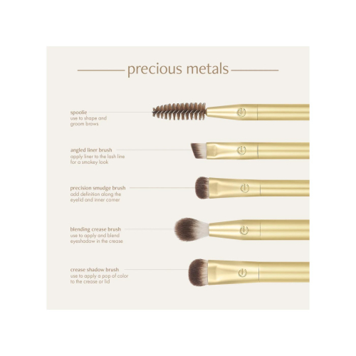 Ecotools - *Precious Metals* - Conjunto de 5 pincéis Brightening Eye