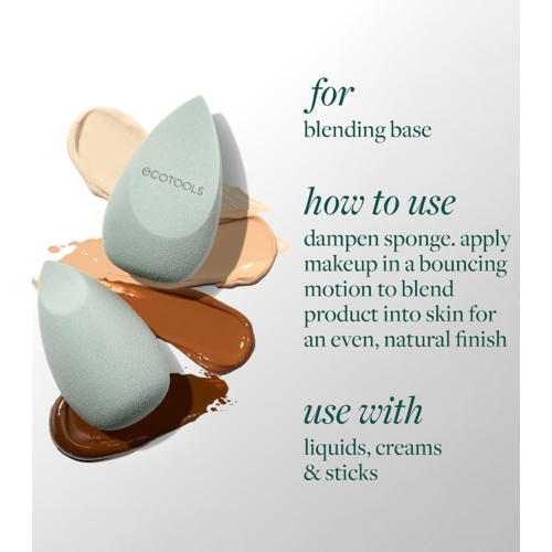 Ecotools - Conjunto de borlas + esponja The Blend and Set Kit