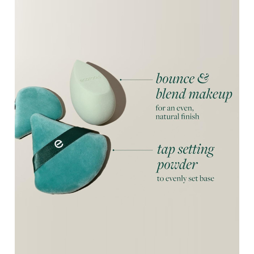 Ecotools - Conjunto de borlas + esponja The Blend and Set Kit