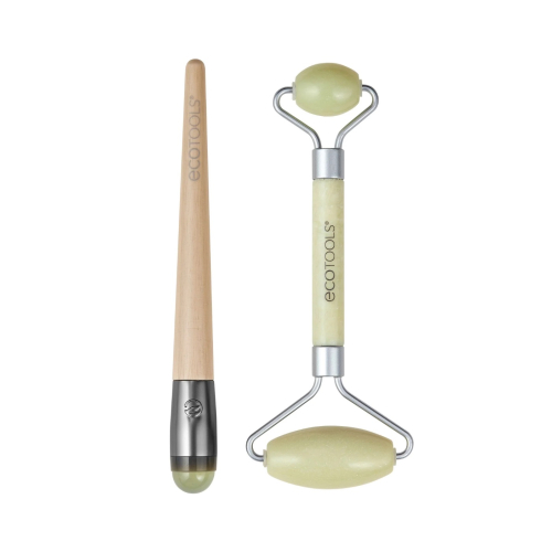 Ecotools - Conjunto de rolo facial e rolo de contorno de olhos Jade