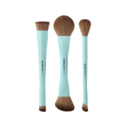 Eigshow - *Duo Series* - Conjunto de 3 Pincéis de Maquiagem de Ponta Dupla - Blue
