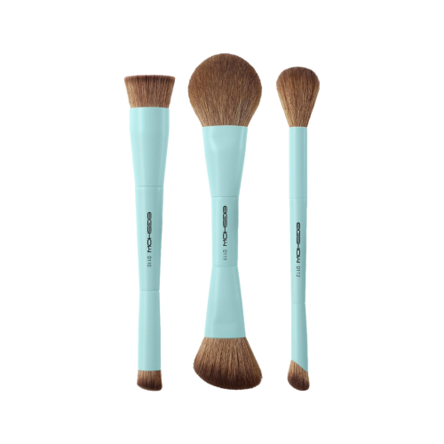 Eigshow - *Duo Series* - Conjunto de 3 Pincéis de Maquiagem de Ponta Dupla - Blue