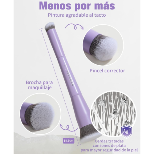 Eigshow - *Purple* - Pincel facial de ponta dupla - D110P