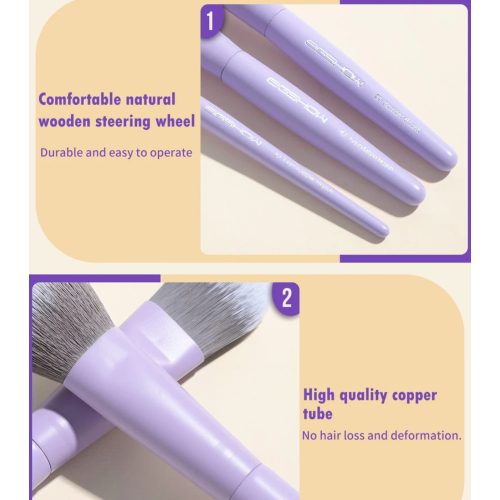 Eigshow - *Purple* - Conjunto de 5 Pincéis de Maquiagem DayPlus