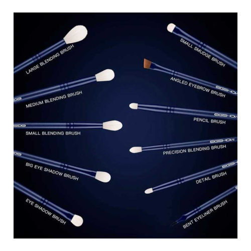 Eigshow - Conjunto de 11 pincéis para olhos Jade Series - Tourmaline Blue