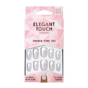 Elegant Touch - Unhas postiças Natural French - 103: Medium Pink