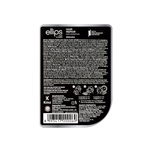 Ellips - Ampolas de vitaminas capilares com complexo Pró-queratina - Cabelos danificados