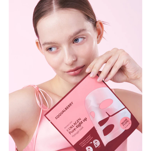 Eqqualberry - Máscara facial de hidrogel Collagen Pore-tight up