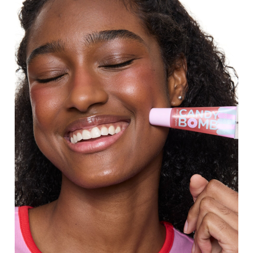 essence - Brilho labial Candy Bomb - 01: Cotton Candy