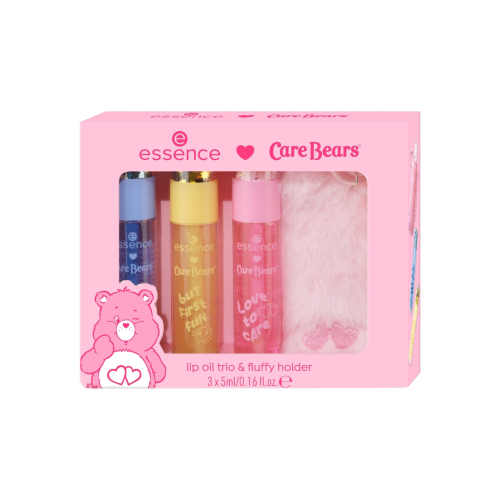 essence - *Care Bears* - Trio de óleos labiais com chaveiro