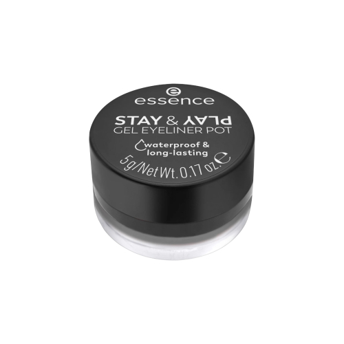 essence - Delineador em gel Stay & Play Waterproof - 01: Black