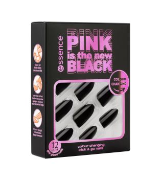 essence - *PINK is the new BLACK* - Unhas postiças que mudam de cor Click & Go - 01: Show Your Pink Side
