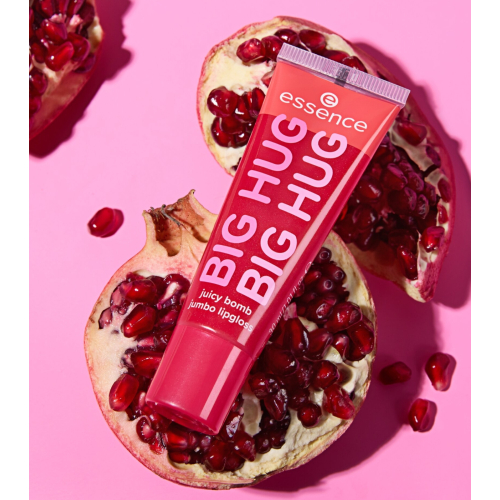 essence - *Say it with Juicy* - Brilho Labial Juicy Bomb XL Big Hug - 01: Poppin' Pomegranate