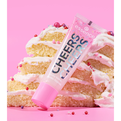 essence - *Say it with Juicy* - Brilho Labial Juicy Bomb XL Cheers Cheers - 02: Cake My Day!