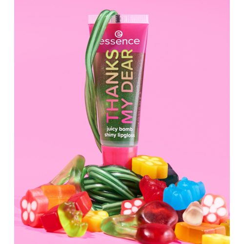 essence - *Say it with Juicy* - Brilho Labial Juicy Bomb Thanks my Dear - 03: Glowy Gummy