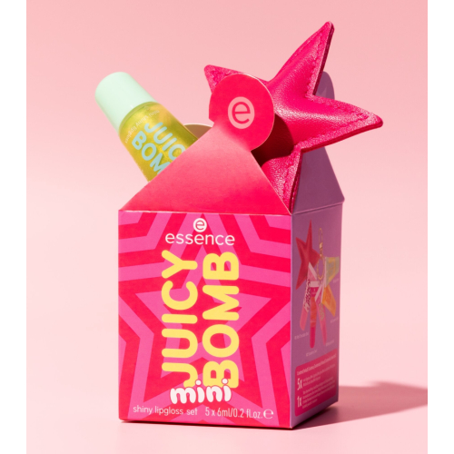essence - Conjunto de brilhos labiais Mini Juicy Bomb - Holiday Happiness