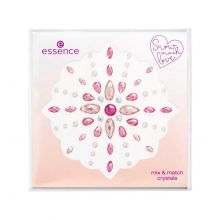 essence - *Snow much love* - Joias adesivas para o rosto Mix & Match Crystals