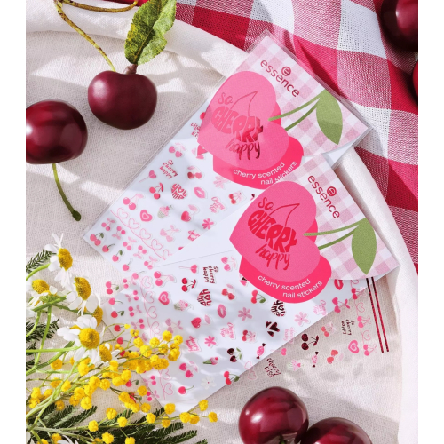 essence - *So Cherry Happy* - Adesivos de unha With Extra Cherries, Please!