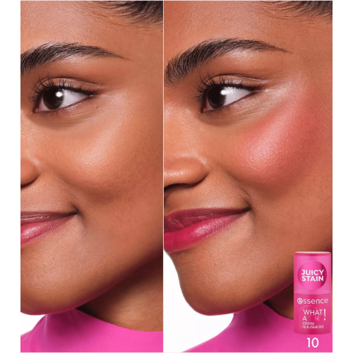 essence - Batom em bastão para lábios e bochechas What a Tint! - 10: Raspberry Vibes