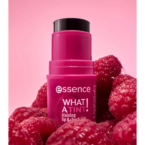 essence - Batom em bastão para lábios e bochechas What a Tint! - 10: Raspberry Vibes