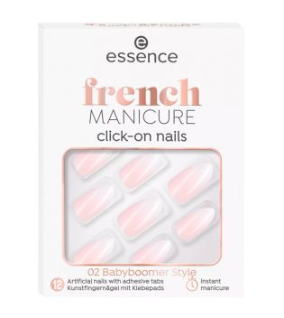 essence - Unhas postiças Click-on French Manicure - 02: Babyboomer Style