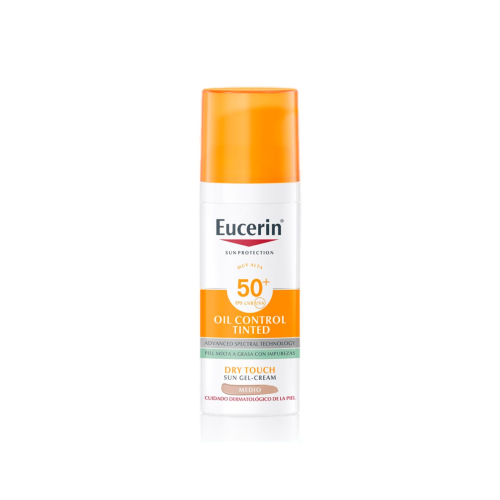 Eucerin - Protetor Solar em Gel com Cor SPF50 Oil Control - Médio