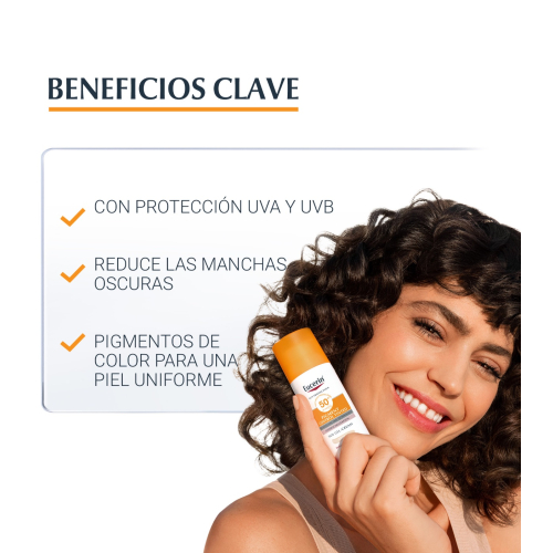 Eucerin - Protetor Solar Fluido com Cor SPF50+ Pigment Control - Transparente