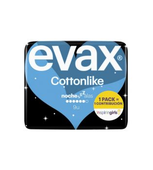 Evax - Almofadas de noite com asas Cottonlike - 9 unidades
