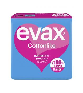 Evax - Asas de compressão normais Cottonlike - 16 unidades