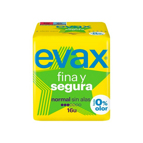 Evax - Compressas normais sem asas Fina y Segura - 16 unidades