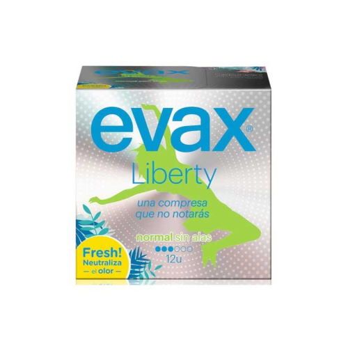 Evax - Almofadas normais sem asas Liberty - 12 unidades