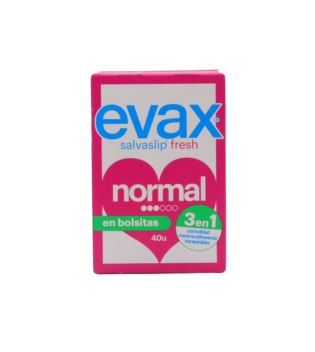Evax - Protetor de calcinha normal dobrado em sachês - 40 unidades