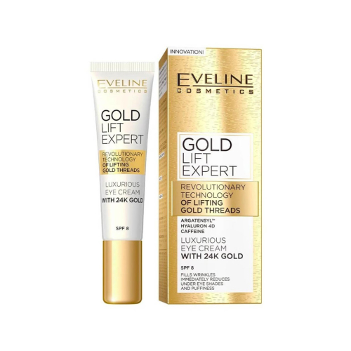 Eveline Cosmetics - Creme de contorno de olhos e pálpebras Gold Lift Expert