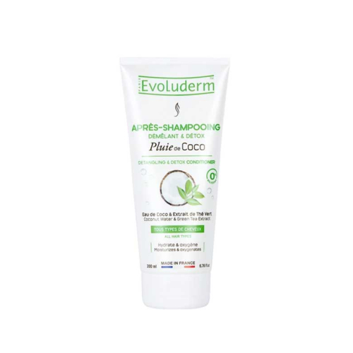 Evoluderm - Condicionador desintoxicante Pluie de Coco 200ml - Todos os tipos de cabelo