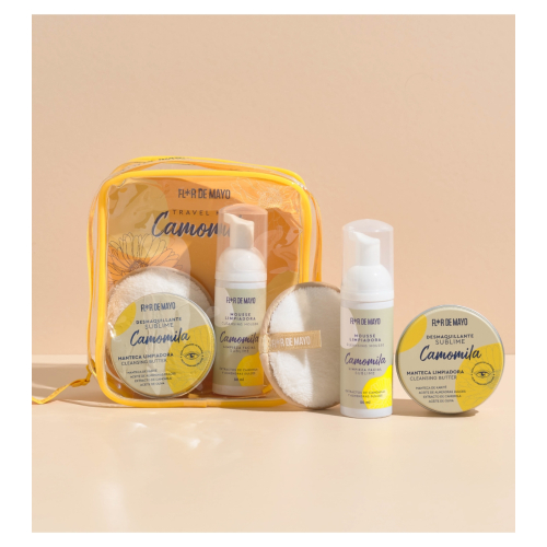 Flor de Mayo - Conjunto de limpeza facial Travel Kit Camomila