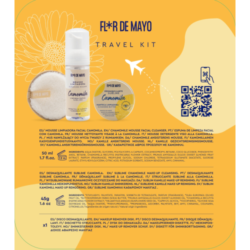 Flor de Mayo - Conjunto de limpeza facial Travel Kit Camomila