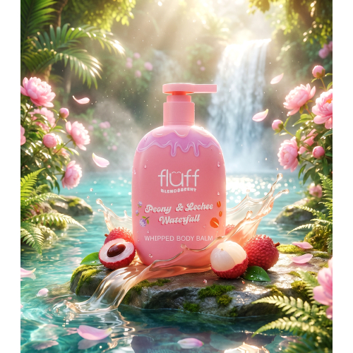 Fluff - *Blend & Scent* - Bálsamo corporal - Peony & Lechee Waterfall