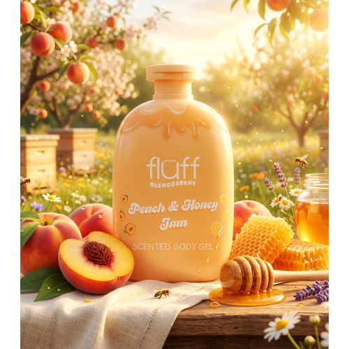 Fluff - *Blend & Scent* - Gel de duche - Peach & Honey Jam